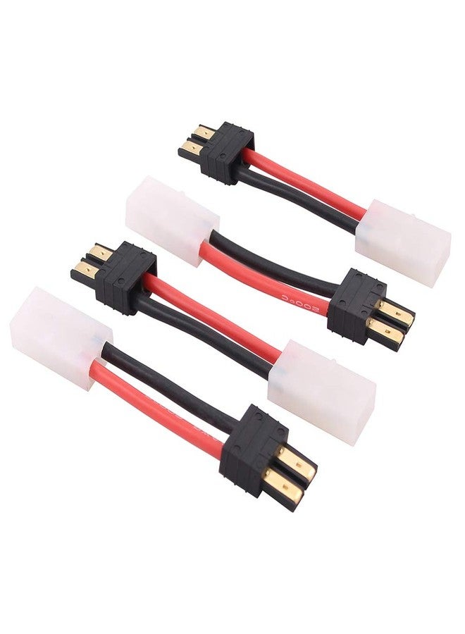 OliRC 4pcs Compatible with Big Tamiya Female RC Connector Adapter with 14awg 5cm Wire(C88-4) - Image 1